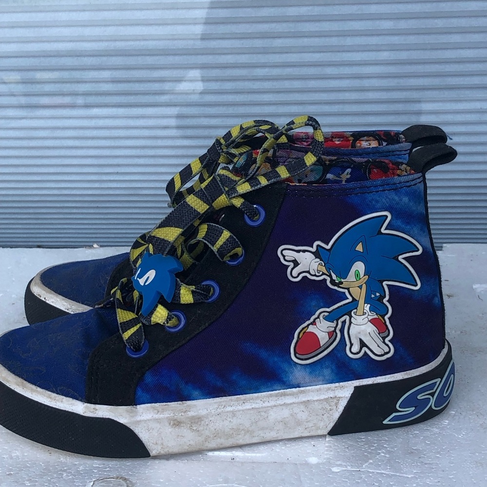 Sonic Hedgehog Sneakers High Top Sega Ground Up -Size 1